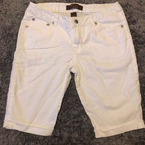White Capri Shorts.